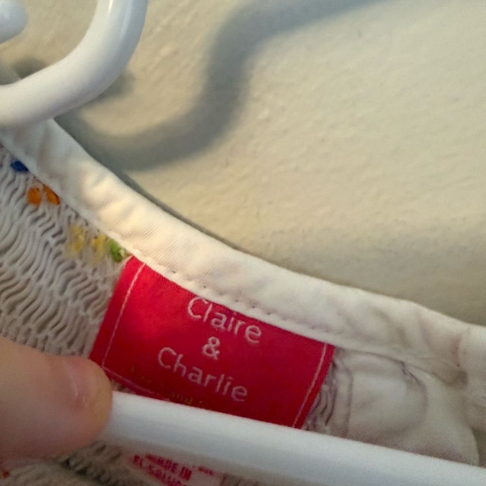 Claire and Charlie Smocked Candy Cane and Gum balls Dress - Picture 3 of 4